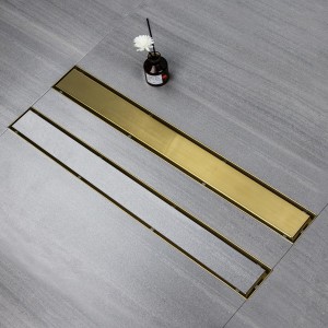 ΚΑΝΑΛΙ ΓΡΑΜΜΙΚΟ ΕΠΙΓΕΜΙΖΟΜΕΝΟ/2 ΟΨΕΩΝ ΣΕ BRUSHED GOLD-BRONZE ΑΝΟΙΧΤΟ,ΒΑΡΕΩΣ ΤΥΠΟΥ. ΣΙΦΟΝΙ ΜΕ ΣΧΑΡΑ & ΣΥΛΛΕΚΤΗ ΝΤΟΥΖΙΕΡΑΣ ΜΠΑΝΙΟΥ ΔΑΠΕΔΟΥ ΝΤΟΥΣ 60CM